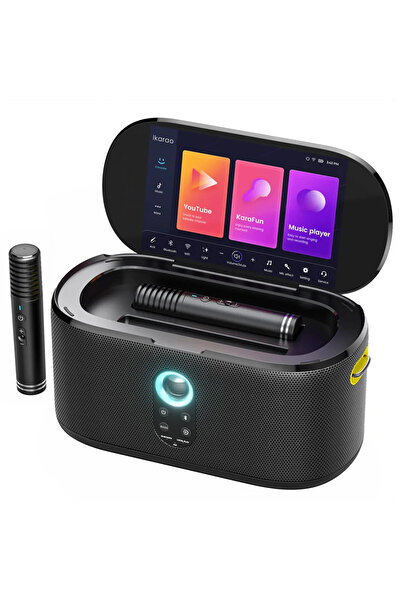 Ikarao Partybox Shell S1 280W Karaoke Bluetooth Hoparlör Seti, Dahili 10.1" T...