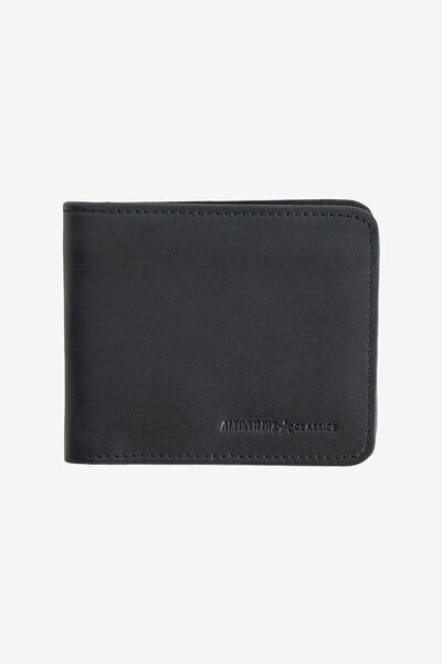 ALTINYILDIZ CLASSICS Men's Black 100% Leather Wallet with Coin and Card Holder Compartment