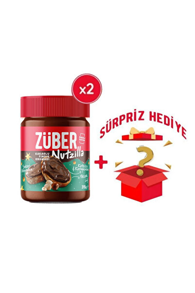 Züber Nutzilla Fındık Kreması Kakaolu 315g X2 Adet (Yılbaşı Özel Ambalaj) + Sürpriz Kutu Hediye