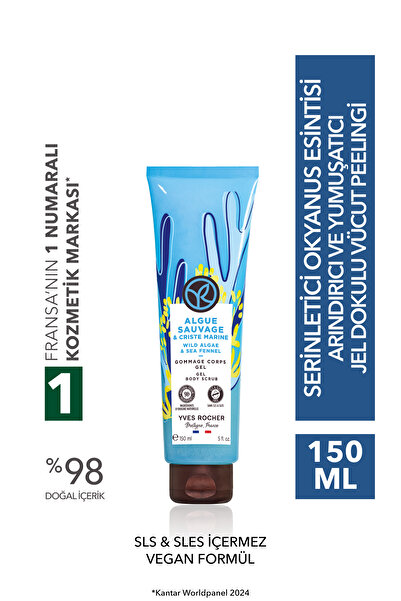 Yves Rocher Jel Dokulu Vücut Peelingi-Arındırıcı&Yumuşatıcı&Serinletici Okyanus Esintisi-SLS,SLES İçermez,Vegan-
