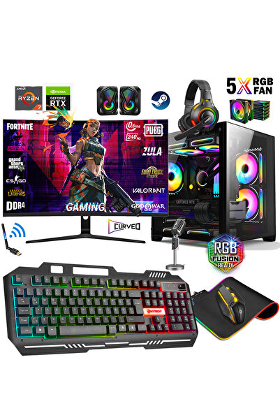 Zeiron Damage X30 Ryzen 7 5700X 32GB 1TB M.2 SSD RTX3060 12GB 27" 240Hz Oyuncu Masaüstü Bilgisayar