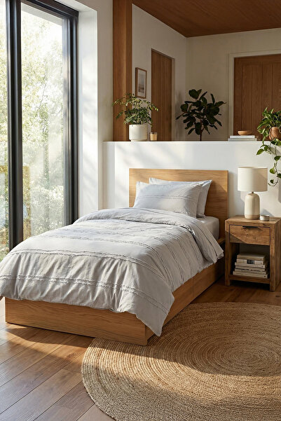 TRENDYOLMİLLA HOME Einzelbett-Set aus 100 % Baumwolle mit Quasten-Detail im Boho-Stil TPHAW26TKN00000