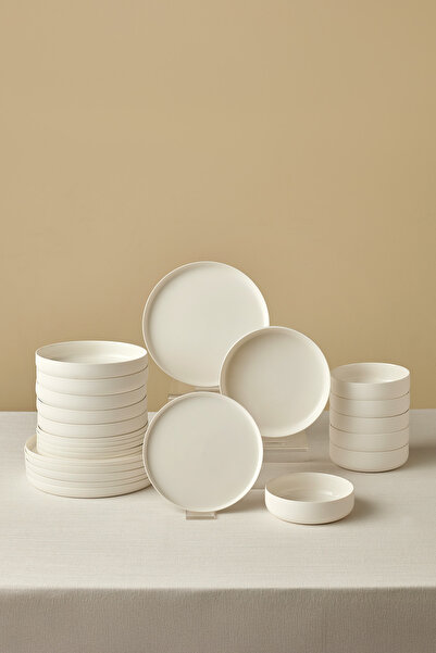 Karaca Earth Collection Finesse 24 Parça 6 Kişilik Yemek Takımı Beyaz