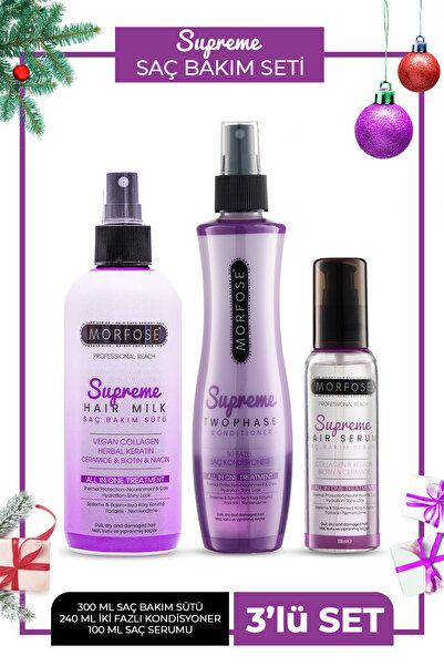 Morfose Supreme Saç Bakım Seti Saç Sütü+Saç Serumu+Fön suyu
