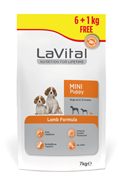 LaVital Küçük Irk Yavru Kuru Köpek Maması (Mini Puppy) Kuzu Etli 6+1 KG