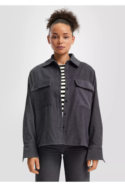 QS by s.Oliver Gombíková pláštenka, golier košele, plisovanie, manšestr, ležérny