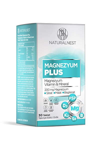 Naturalnest Magnezyum 200 Mg 30 Tablet