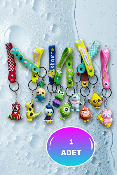 Hyd 1 Adet Oyuncak Silikon Karakter Figür Anahtarlık Çanta Aksesuarı Karne Hediyesi Doğum Günü Hediyesi