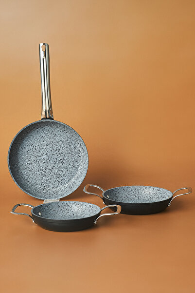 Karaca Biogranit Monet 3 Parça Tava Sahan Set Siyah