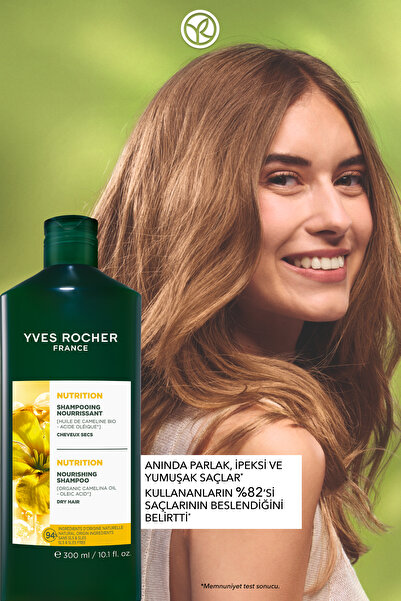 Yves Rocher Besleyici Prebiyotik Şampuan-Kuru Saçlar/Nutrition-Tuzsuz, SLS,SLES İçermez , Vegan -300ml