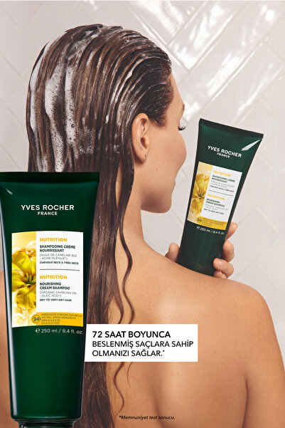 Yves Rocher Besleyici Prebiyotik Krem Şampuan-Kuru Çok Kuru Saçlar/Nutrition-SLS&SLES İçermez,Vegan-250ml