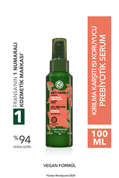 Yves Rocher Kırılma Karşıtı Isı Koruyucu Prebiyotik Serum - Yıpranmış Saçlar / Reparation -Vegan -100ml
