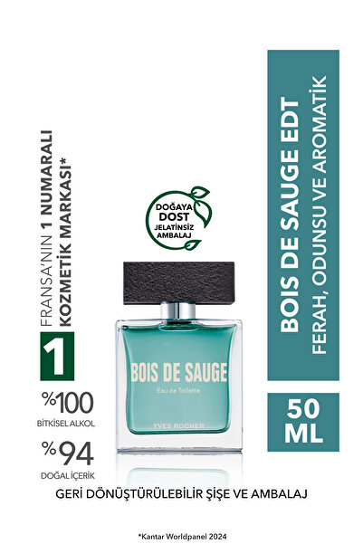 Yves Rocher Bois de Sauge EDT- Erkek Parfüm-50ml