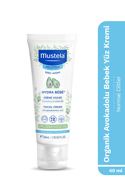 Mustela Hydra Bebe Organik Avokado İçeren Nemlendirici Bebek Çocuk Yüz Kremi 40 ml