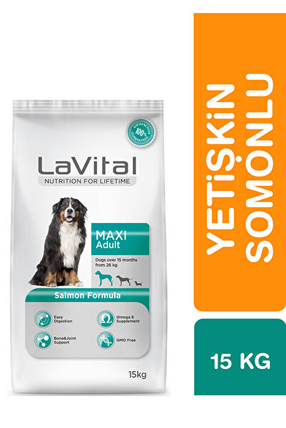 LaVital Büyük Irk Yetişkin Kuru Köpek Maması (Maxi Adult) Somonlu 15 KG