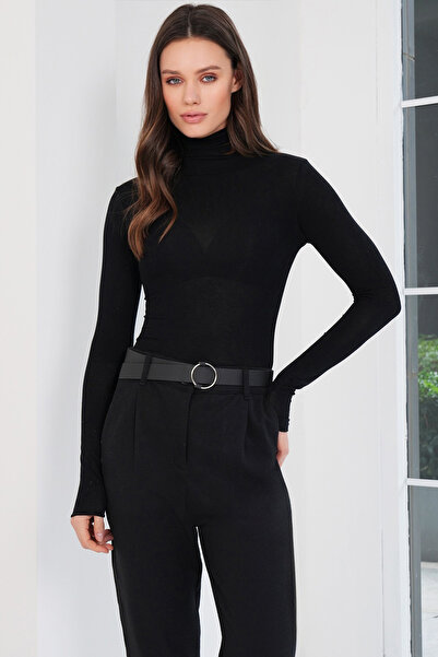 Trend Alaçatı Stili Bluză transparentă cu textura cașmir cu gât roșu pentru f...