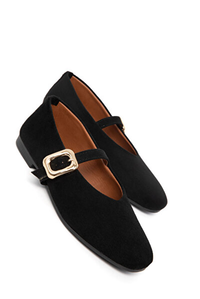 SOHO Black Suede Women's Ballerinas 20924