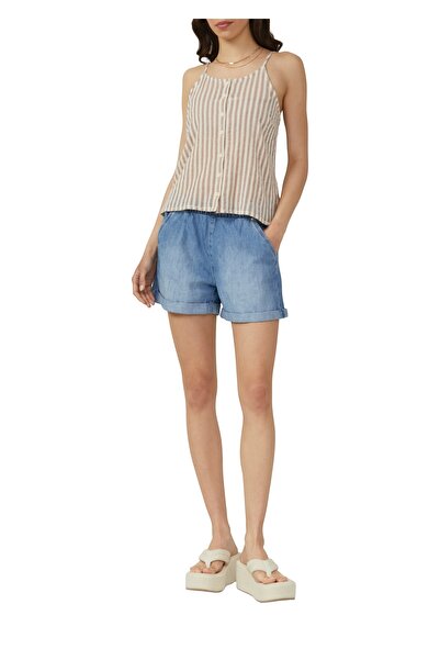 QS by s.Oliver Bavlněná proužkovaná halenka s knoflíčky, tkanina, bavlna, lež...