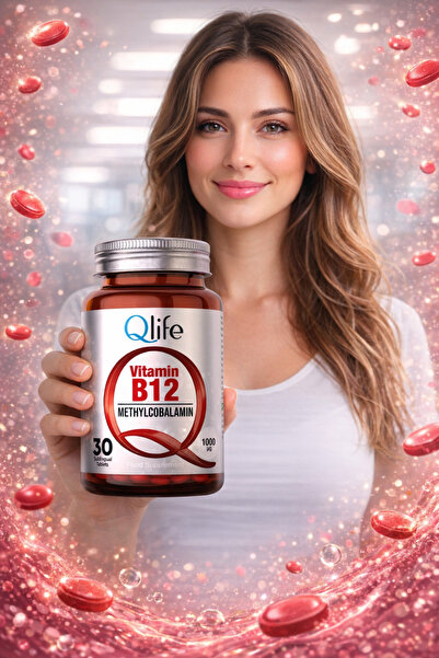 Qlife Vitamin B12 - Metilkobalamin B12 Vitamini 1000 mg 30 Tablet