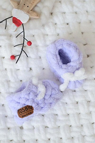 Bugula Bebek Yenidoğan Panduf 0-3M Yavruağzı Fiyonklu Beyaz Kız Trend El Yapı...