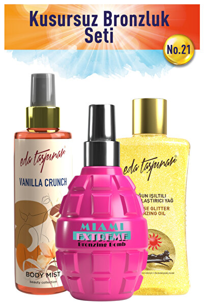 Eda Taşpınar Kusursuz Bronzluk Seti no.21 IşıltılıY+Miami+VanilyaMist (EGX04-...