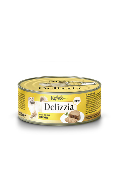 Reflex Plus Delizzia / Kıyılmış Tavuklu Yetişkin Kedi Maması 85g