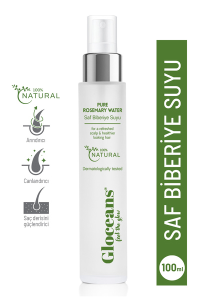 gloceans feel the glow Biberiye Suyu Dökülme Karşıtı Ve Saç Uzamasını Destekleyici Saç Toniği %100 Doğal Ve Saf 100 ml