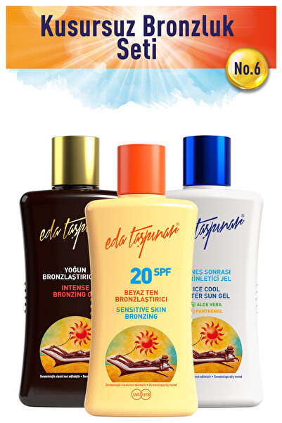Eda Taşpınar Kusursuz Bronzluk Seti no.6 Spf0+BeyazT+Jel (EGX03-EGX19-EGX32)