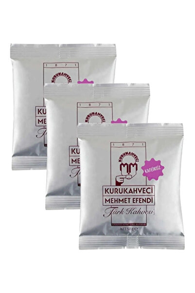Mehmet Efendi Kafeinsiz Türk Kahvesi 50 G Folyo Ambalaj X 3 Adet 8690627421009