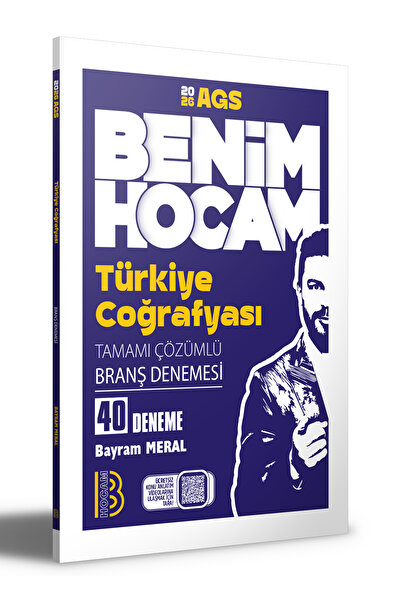 Benim Hocam Yayınları 2026 AGS Türkiye Coğrafyası Tamamı Çözümlü 40 Branş Deneme