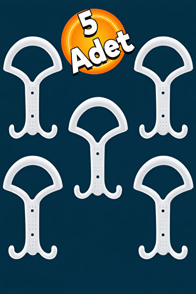 Badem10 Noktalı Portmanto Vestiyer Duvar Askısı Metal Dolap Elbise Askılığı A...