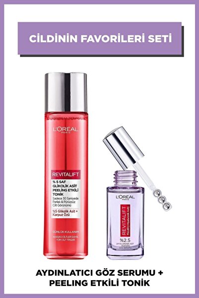 L'Oreal Paris Revitalift %5 Saf Glikolik Asit Peeling Etkili Tonik & Revitali...