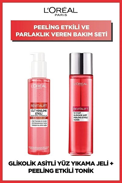 L'Oreal Paris Revitalift %5 Saf Glikolik Asit Peeling Etkili Tonik & Cilt Yenileme Etkili Temizleme