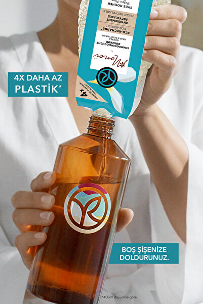 Yves Rocher Monoi Eko Refill Yedek Saç ve Vücut Şampuanı-Monoi de Tahiti-SLS, SLES içermez,Vegan-600ml