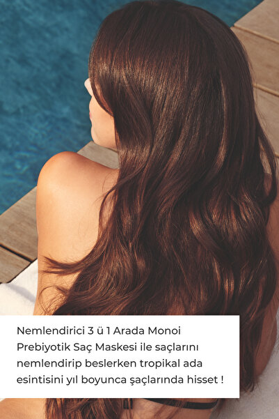 Yves Rocher Nemlendirici 3'ü 1 Arada Prebiyotik Saç Maskesi-Normal ve Kuru Saçlar/Monoi de Tahiti-Vegan-250ml