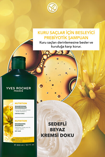 Yves Rocher Besleyici Prebiyotik Şampuan-Kuru Saçlar/Nutrition-Tuzsuz, SLS,SLES İçermez , Vegan -300ml