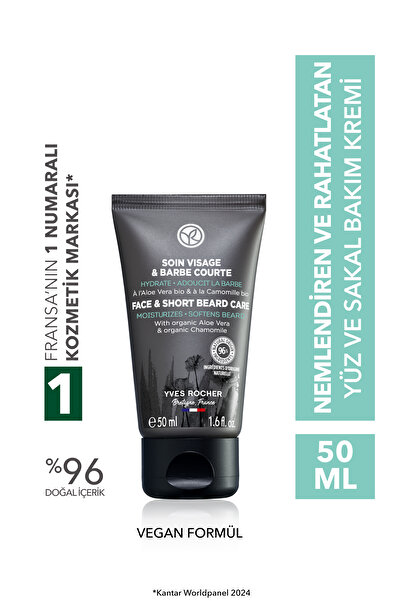 Yves Rocher Nemlendiren ve Rahatlatan Yüz ve Sakal Bakım Kremi- Vegan-50ml