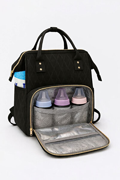 TRENDYOL SHOES Geantă funcțională termică neagră pentru îngrijirea bebelușului/rucsac TAKAW26SI00000