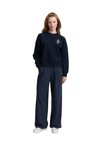 Tom Tailor Denim Mikina s výstřihem a potiskem