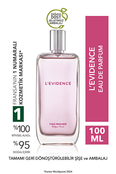 Yves Rocher L'evidence EDP- Comme Une Evidence- Kadın Parfüm-Vegan-100ml