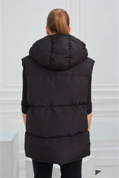 Generic Brand Hooded Oversize Boyfriend Puffer Vest