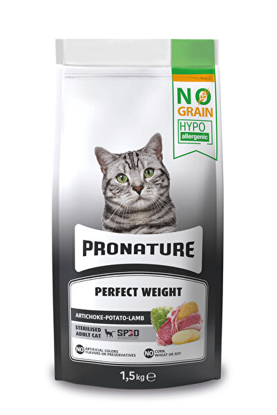 Pronature Tahılsız Kısırlaştırılmış Yetişkin Kuru Kedi Maması- Kuzu Etli ve Enginarlı - 1,5 KG