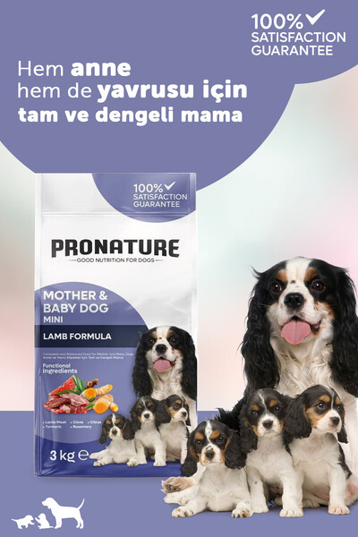 Pronature Anne & Yavru Kuru Köpek Maması (Mini) Kuzu Etli 3 KG