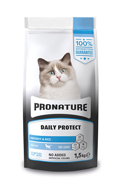 Pronature Yetişkin Kuru Kedi Maması (Daily Protect) - Hamsili ve Pirinçli - 1,5 KG