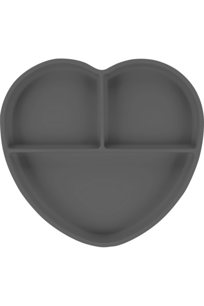 Moki Vakumlu Silikon Mama Tabağı Platinium Gri