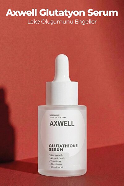 AXWELL Glutatyon, Niacinamide, Glycolic Acid ve Alpha-Arbutin İçeren Aydınlatıcı Serum