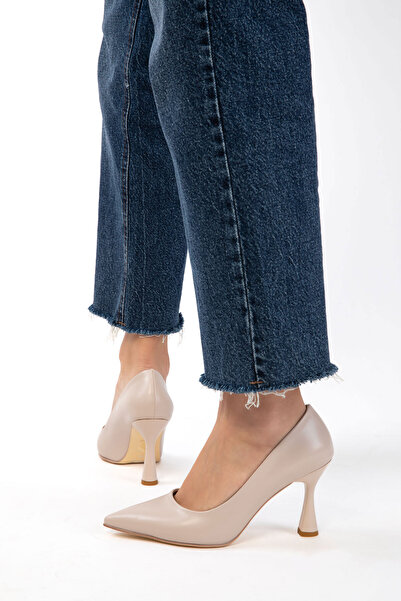 SOHO Beige Women's Classic Heeled Shoes 21232