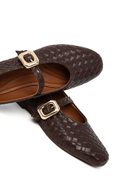 SOHO Balerini matlasați maro pentru femei 20924