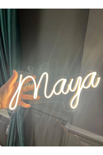DECCOR EVİM (açıklamayı Okuyunuz) 1-5 Karakter Isimli Neon Led Işıklı Yazı