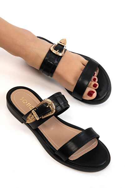 SOHO Schwarze Damenhausschuhe 20263